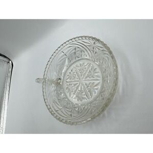 Vintage  6" Cut Crystal Candy Dish/Bowl @ Sawtooth edge